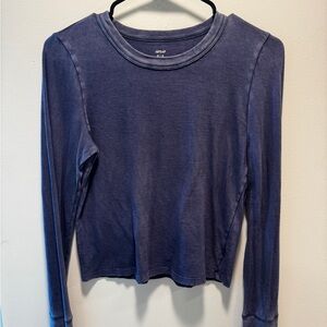 Aerie Women's Indigo Long Sleeve Tee